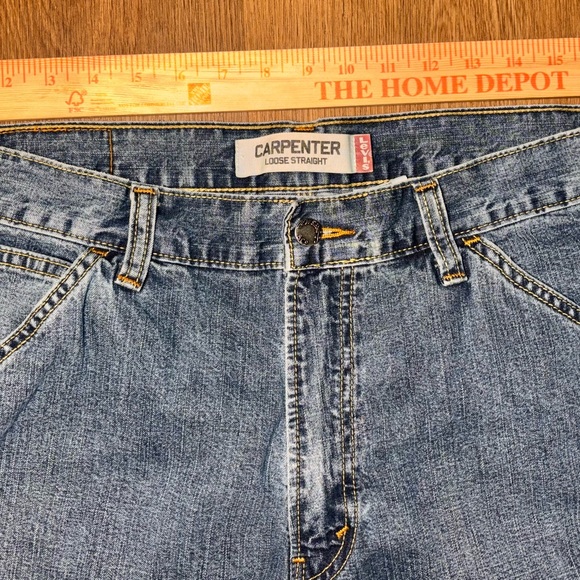 Levi’s Carpenter Loose Straight Jeans Men’s 33x30 Blue Denim Workwear - Picture 6 of 8